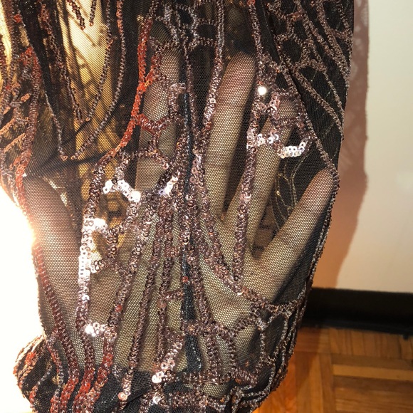 Sequin long off the shoulder dress - Picture 7 of 8